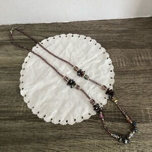 Vtg Crystal Beaded Necklace